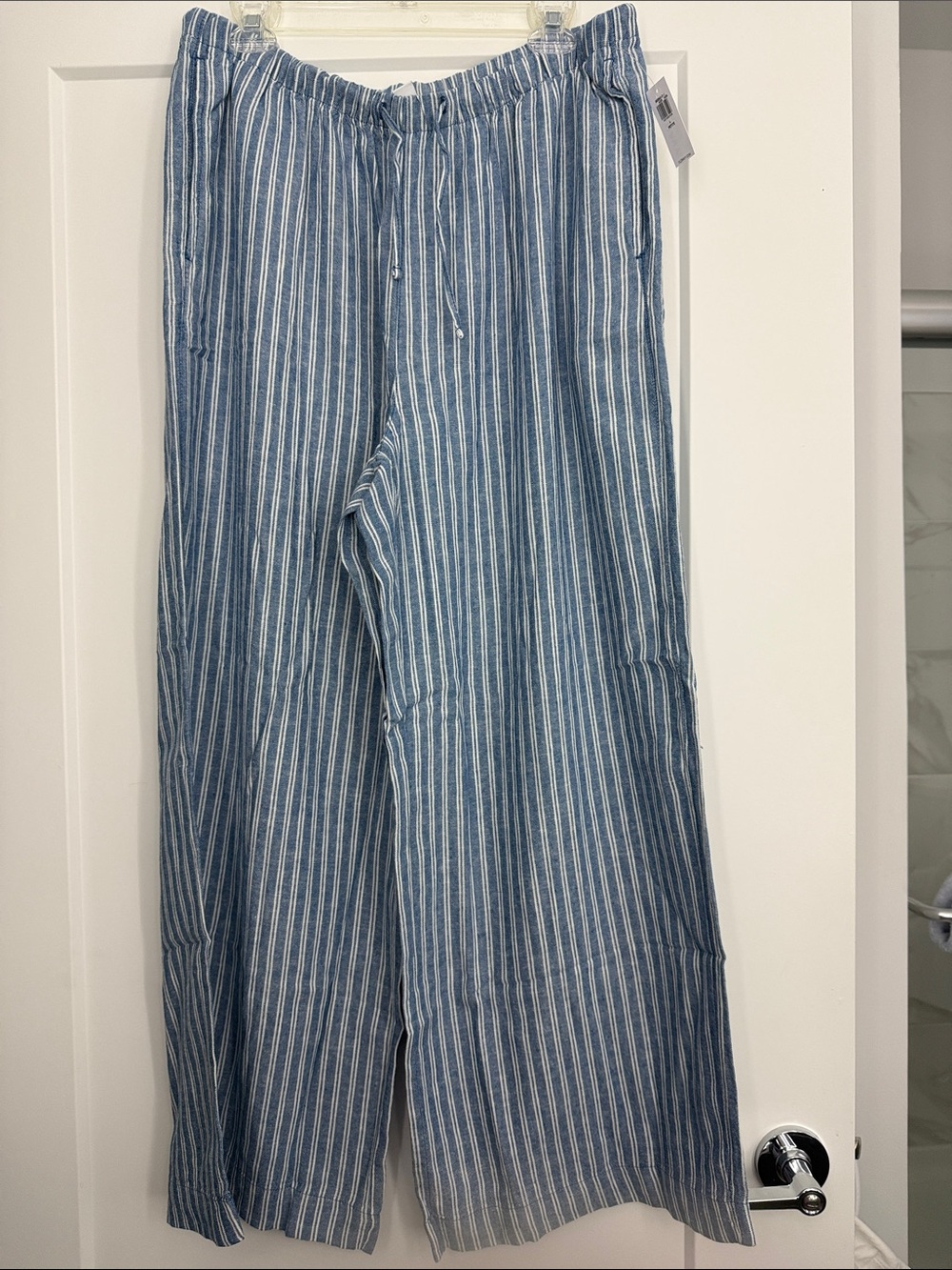 Old Navy Wide Leg Linen Pant, Large Petite NEW with tags